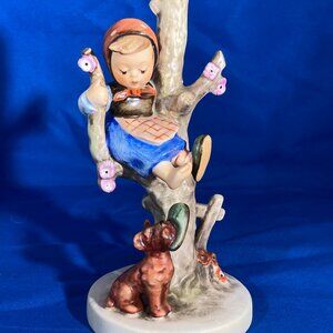 Vintage 1966 Hummel "Out of Danger" # 56 Girl in Tree Dog Stole Her Shoe! TMK 6
